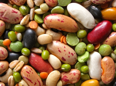 close up of dried legumes and cereals